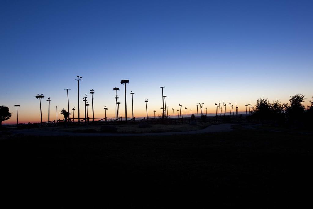 Hospes Palacio De Arenales & Spa Caces Zewnętrze zdjęcie The parking lot at dusk